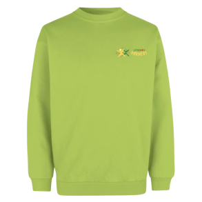 Sweatshirt, Lime med logo (Unisexmodel)