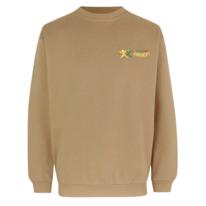 Sweatshirt, Sand med logo (Unisexmodel)
