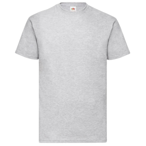 Fruit of the Loom t-shirt med logo spalte ned af ryggen, Gr