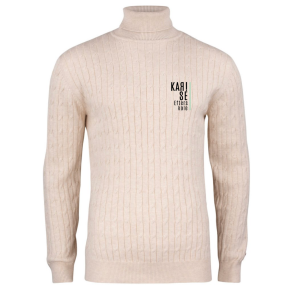 Blakely Rollerneck herre sand med logo