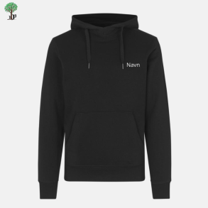 ID Hoodie, Sort med logo og navn 
