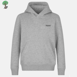 ID Hoodie, Gr med logo og navn 