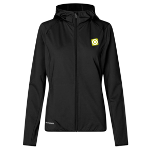 Geyser Stretch hoodie dame Sort med logo