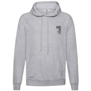 Fruit Of The Loom hoodie Gr med logo og navn