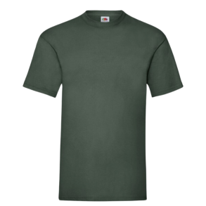 Fruit of the Loom t-shirt med logo spalte ned af ryggen, Grn