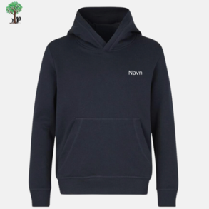 ID Hoodie, Navy med logo og navn 