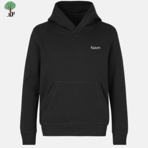 ID Hoodie, Sort med logo og navn 