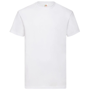 Fruit of the Loom t-shirt med logo spalte ned af ryggen, Hvid  