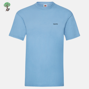 Fuit Of The Loom t-shirt, Sky blue med logo og navn 