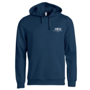 Clique h�ttetr�je, navy med logo og navn. 