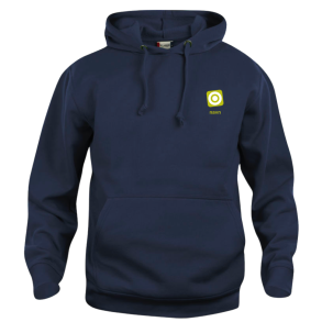 Clique Basic hoodie Dark navy med logo og navn