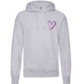 Fruit of the Loom hoodie med logo hjerte, Gr