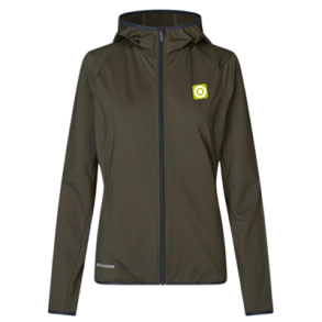 Geyser Stretch hoodie dame Oliven med logo