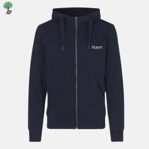 ID Core Hoodie m. lynls, Navy med logo og navn 