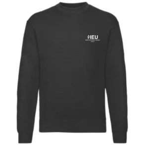 Fruit of the Loom sweatshirt, sort med logo og navn. 