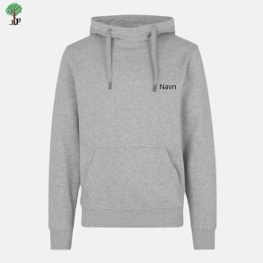 ID Hoodie, Gr med logo og navn 