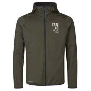 Geyser Stretch hoodie herre Oliven med logo