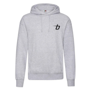 Fruit of the Loom hoodie, gr� med logo 