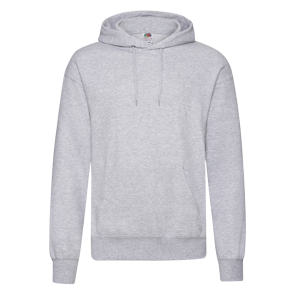 Fruit of the Loom hoodie, gr med logo 