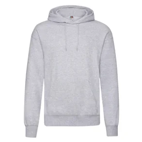 Fruit of the Loom klassisk hoodie, Gr med logo