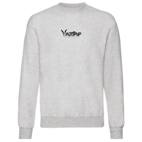 Fruit of the Loom sweatshirt, Gr� med sort Vejstrup logo 