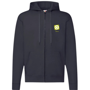 Fruit Of The Loom Hoodie m. lyn Deep navy med logo og navn