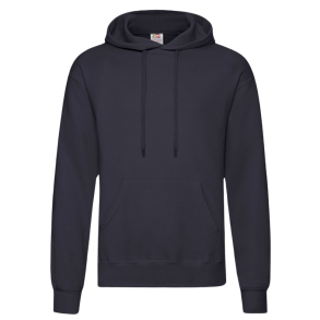 Fruit of the Loom hoodie, deep navy med logo 