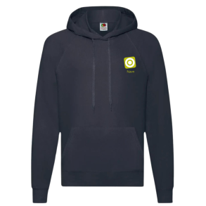 Fruit Of The Loom hoodie Deep navy med logo og navn
