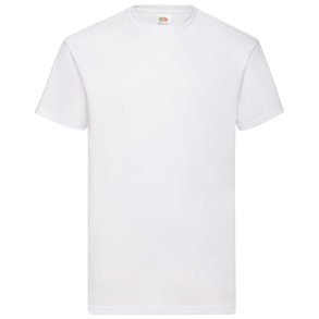 Fruit of the Loom Valueweight t-shirt, hvid med logo 