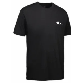 ID Game t-shirt, sort med logo og navn. 