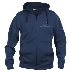 Basic Hoody Full Zip, navy med logo 