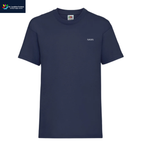 Fuit Of The Loom t-shirt, Navy med logo og navn 