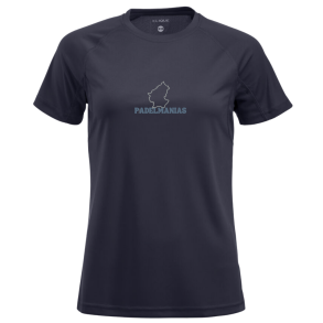 Clique Dame Premium Aktive t-shirt med, navy med logo 