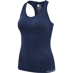 Hummel Seamless top, Navy med Vejstrup logo 