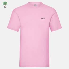 Fuit Of The Loom t-shirt, Pink med logo og navn 