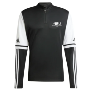 Adidas Squad25 midlayer, sort med logo og navn.