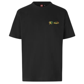 ID T-shirt, Sort med logo (B�rnemodel)