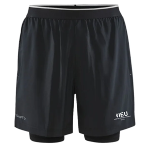 Craft Adv. Essence 2in1 shorts M, Sort med logo og navn