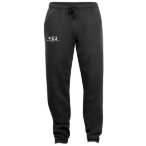 Clique joggingbukser, sort med logo og navn. 
