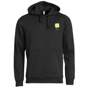 Clique Basic hoodie Sort med logo og navn