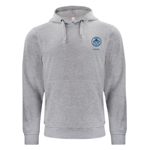 Clique hoodie gr�, med logo og navn 