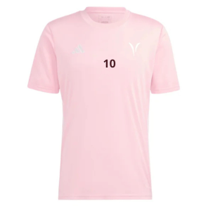 Adidas Spillertr�je, Pink med vejstrup logo, nr. og navn (unisex model)