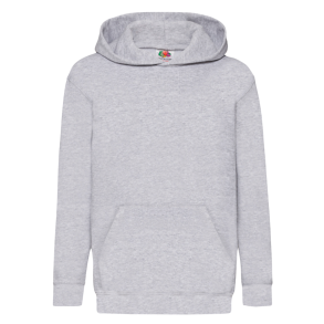 Fruit of the Loom Hoodie, Gr med logo og navn 