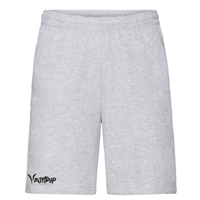 Fruit of the Loom bomulds shorts, Gr� med sort Vejstrup logo 