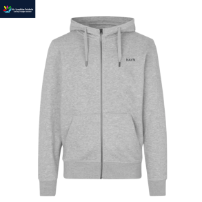 ID Core Hoodie m. lynl�s, Gr� med logo og navn 