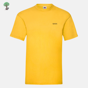 Fuit Of The Loom t-shirt, Sunflower med logo og navn 