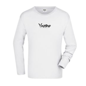 J&N Longsleeve tee, Hvid med sort Vejstrup logo 