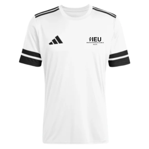 Adidas Squad25 t-shirt, hvid med logo og navn