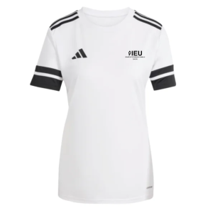 Adidas Squad25 dame t-shirt, hvid med logo og navn 