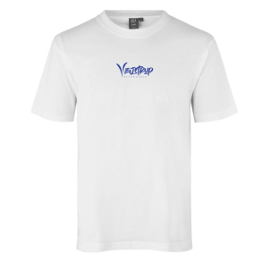 ID Game T-shirt, Hvid med bl� Vejstrup logo 